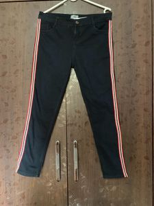 Striped Black Jeans