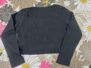 Black Square Neck Top