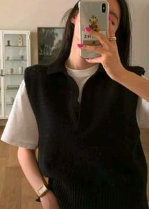 Korean V Neck Knitted Top (Made In Korea)