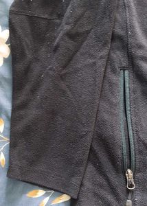 unisex Black Fleece Zip-Up superwarm jacket