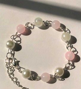 Pearl & Pink Bead Bracelet