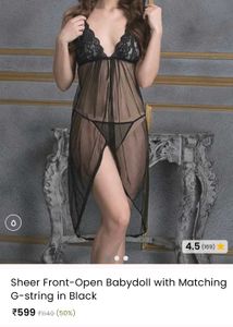 Lacy Black Babydoll