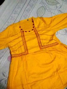 Short Kurti In Yellow