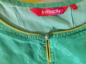Green Embroidery Kurta