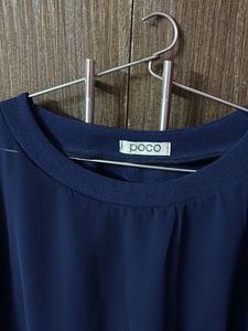 Navy Blue Poco Top - Flowy Fit