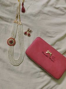Combo Of Jewelry N Clutch