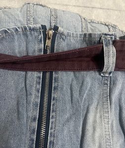 y2k vintage denim belted mini dress🤩