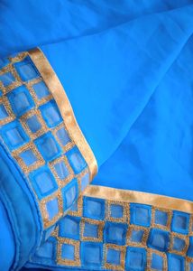 Blue Border Saree✨