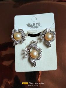 Pearl Necklace + Pearl Pendant+ Earrings