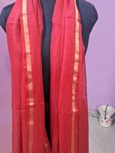 Elegant Linen Checked Dupatta