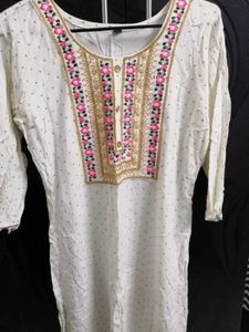 Elegant Off-White Cotton Kurta