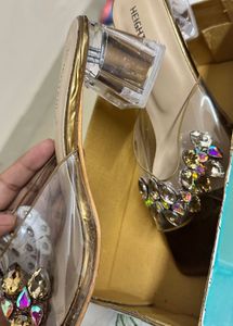 Embellished Crystal Sandals (👡 41 /8 Size)