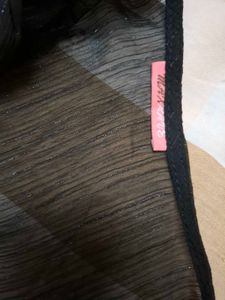 Sheer Black V-Neck Top