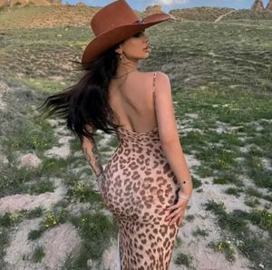 Leopard Print Cowgirl Maxi Dress