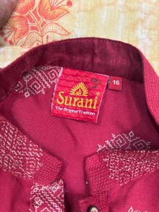 Festive Maroon Printed Kurta