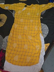 Yellow Print Kurti