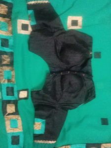 Green &amp; Gold Embellished Sari