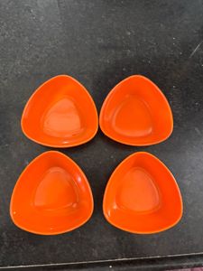 Orange Triangle Dishes (Set of 4)