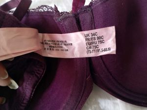 branded burdundy lace braa.