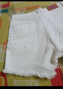 White Denim Shorts