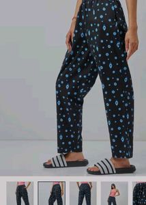 Navy Blue Printed Payjama With Back Side Pocket