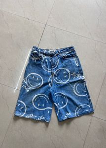 H&amp;M X Smiley Denim Jorts