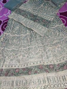 Pista Colour Pakistani Style Sharara Suit
