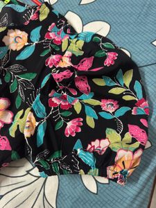 Floral Print Wrap Dress