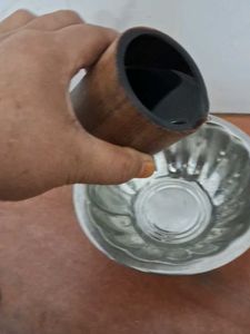 AGRI CLUB Neem Wood Glass/Tumbler Glass Water