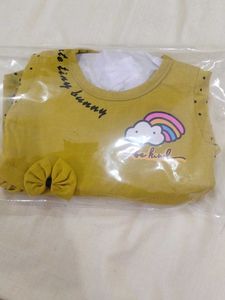 Mustard Color Frock Pant Set