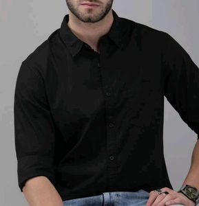 Black Shirt For Men Pure Cotton