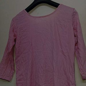 pink Embroidered Kurta with salwar