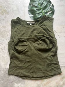Olive Green Two-Piece Set