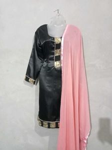 Satin Black Salwar Suit