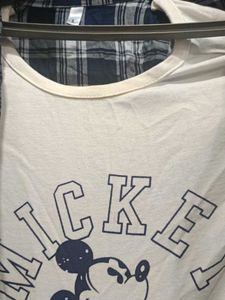 Blue Plaid Shirt &amp; Tee