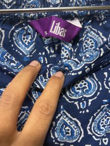 Blue &amp; White Printed co ord set