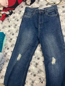Jeans Jacket With Torn Jean