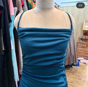 Teal Bodycon Midi Dress