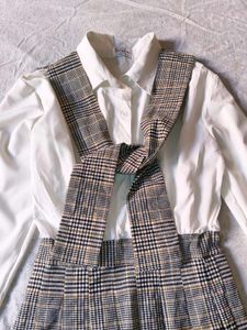 Korean Plaid Jumper Dress