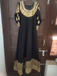 Ethnic Black Gown With Beautiful Embroidery And Lace