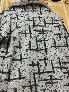 Patterned Fur Collar Unisex Jacket