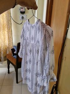 Printed Peasant Blouse