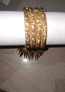 Golden Jhumka Bangles