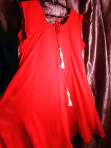 NEW RED SHARARA KURTI SET