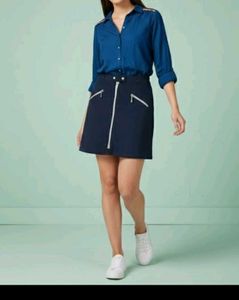 Navy Mini Skirt