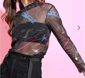 Black Sheer Top