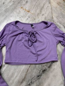 Stylish Crop Top Purple