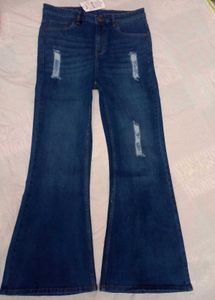 SHEIN High Rise distressed Boot Cut Jea