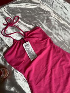 Pink Halter Bodycon Dress