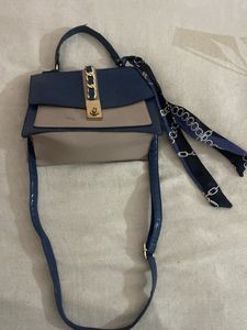 Two-Tone Purse with Scarf